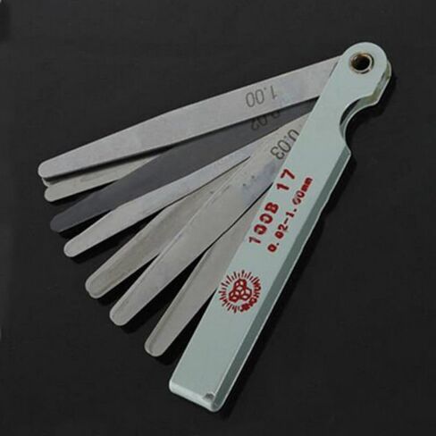 0.02 to 1mm 17 Blade Thickness Gap Metric Filler Feeler Gauge Measure Tool for Feeler Gauge Valve Shim Use in Saudi Arabia