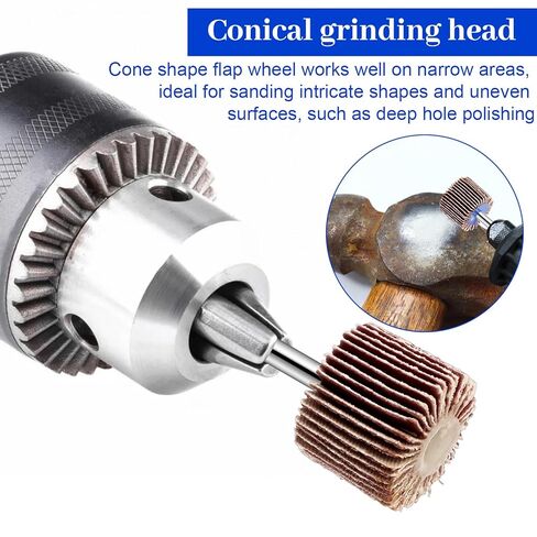 50 Pack Abrasive Flap Wheel Sande, 1" x 1" x 1/4" Shank Mounted Flap Wheels, 80 Grit Aluminum Oxide for Remove Rust and Weld Burr, 1/4 Shank Fits All Drills in Saudi Arabia
