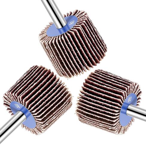 50 Pack Abrasive Flap Wheel Sande, 1" x 1" x 1/4" Shank Mounted Flap Wheels, 80 Grit Aluminum Oxide for Remove Rust and Weld Burr, 1/4 Shank Fits All Drills in Saudi Arabia