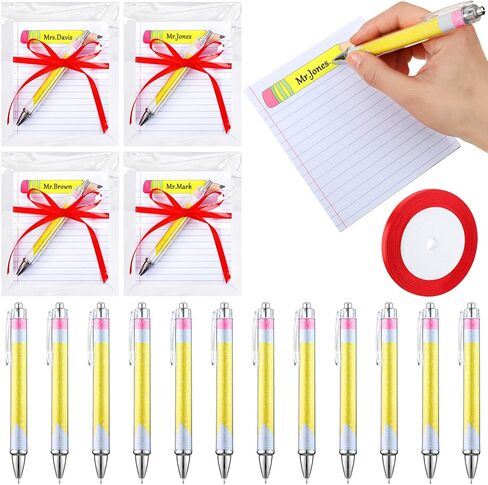 Eersida 12 Pack 2025 Teacher Appreciation Gifts Bulk End of Year Gifts for Teachers from Students Include Ballpoint Pens and Self Adhesive Notepads Named for Class of 2025 Graduation Party Thank You in Kuwait