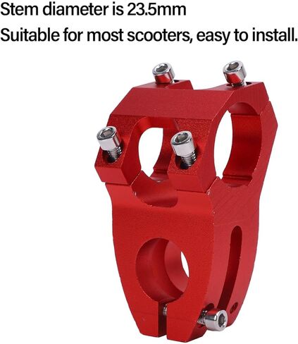 Scooter Stem 23.5mm Diameter Aluminum Alloy Universal Handle Bar Stem for SmartGyro for KuKirin (Red) in Saudi Arabia