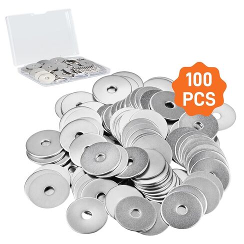 100PCS #8 Flat Washers, 18-8 (304) Stainless Steel Metal Washer, 3/16" ID x 3/4" OD x 0.039" Thick, Fender Washers for Bolts, Flat Washers for Screws in Kuwait