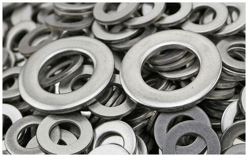 Beduan 1/4" ID x 1/2" OD Flat Washer, Stainless Steel 304, Plain Finish, Nominal Thickness (Pack of 110) in Saudi Arabia