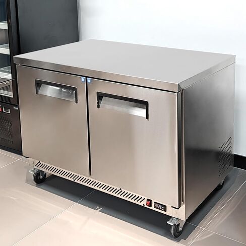 Kolice Commercial 48" Under Counter Chef Base Freezer,Freezer Worktop, Refrigerated Prep Station- ETL Certified, -8°F to 0°F, 2 Door for Restaurants, Canteens, Bars,Schools,Hotel in Kuwait