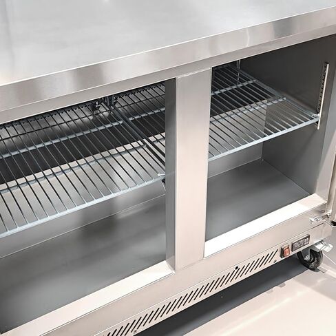 Kolice Commercial 48" Under Counter Chef Base Freezer,Freezer Worktop, Refrigerated Prep Station- ETL Certified, -8°F to 0°F, 2 Door for Restaurants, Canteens, Bars,Schools,Hotel in Kuwait