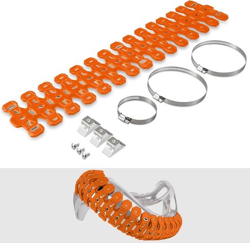 Orange Pipe Heat Shield Cover Guard Protector Compatible with KTM SX/XC/EXC/EXC/XC-W/TPI Six Days 125/250/300 2012-2023 Compatible with BETA RR 2T 250/300 2013-2023 See Fitment in Kuwait