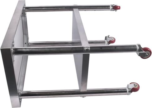 Stainless Steel Worktable Restaurant Kitchen Prep Table with Wheels 24" x 24" for Commercial & Home Mixizap in Saudi Arabia
