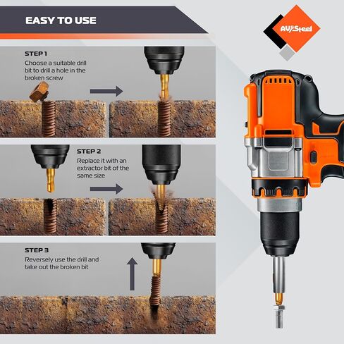 مجموعة مستخرج من المسمار 14 PCS ومجموعة بتات الحفر اليسرى ، سهلة الاستخراج المسمار المجردة مع المزامير الحلزونية من سبائك للتلف والتجميد والترصيع ، الصدأ ، البراغي المدورة ، المكسرات والمسامير in Kuwait