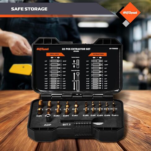 مجموعة مستخرج من المسمار 14 PCS ومجموعة بتات الحفر اليسرى ، سهلة الاستخراج المسمار المجردة مع المزامير الحلزونية من سبائك للتلف والتجميد والترصيع ، الصدأ ، البراغي المدورة ، المكسرات والمسامير in Kuwait