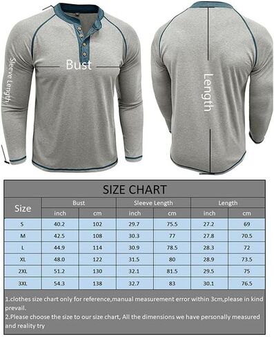 Mens Color Block Henley Sweatshirt Long Sleeve Crewneck Contrast Panel Breathable Base Layer for Fall Winter Work and Travel in Saudi Arabia