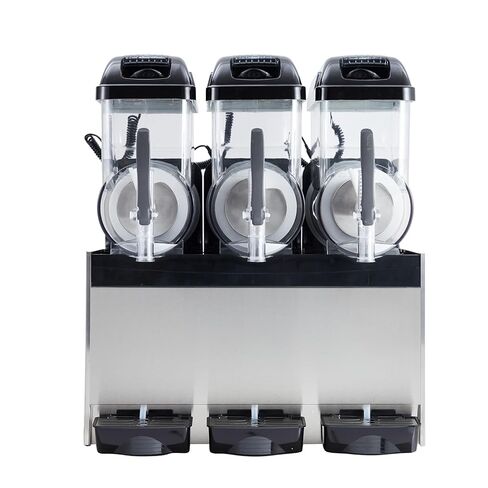 12L x 3 Commercial Slushy Machine 860W, Dual-Bowl Stainless Steel Frozen Drink Maker with Self-Cleaning, for Margaritas, Ice Cream, Snow Cones - Ideal for Home, Coffee Shop, Restaurant in Saudi Arabia