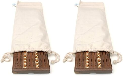 نلعب لعبة Cribbage Board Board Cloth Bag - تحمي وتخزين ألواح Cribbage ، ولوحات Cribbage السفر ، والملحقات ، 18 بوصة. مع الرباط عند شقة in Kuwait