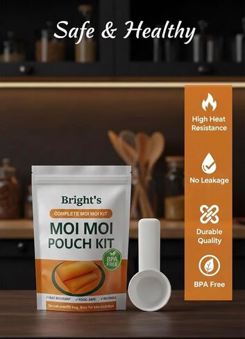 Moi Moi Cooking Pouch with Scoop, (Pack of 100) Reusable Steaming Bags for Nigerian Moi Moi/Moin Moin (Bean Cake) Okpa, Ekuru, and Ofada-Leak-Proof & Food-Safe in Saudi Arabia