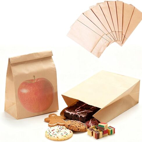 أكياس ورقية بيضاء صغيرة 50 قطعة، أكياس صغيرة للحلوى بوزن 1 رطل مقاس 3.5 × 2.2 × 7.1 بوصة، أكياس للوجبات الخفيفة لحفلات الزفاف، والحلوى، والبسكويت، والفشار، وتغليف الهدايا، وجمع العناصر الصغيرة، ومشاريع الحرف اليدوية in Kuwait