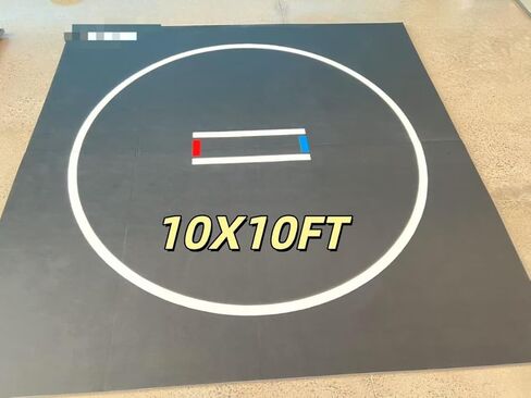 300x300cm Roll-Up Design Wrestling Mat for Home Foldable XPE Jiu Jitsu Floor Exercise Mat Waterproof 1.18in Thick for BJJ MMA Martial Art Boxing Grappling and Judo (Dark Grey 300*300*3CM) in Kuwait