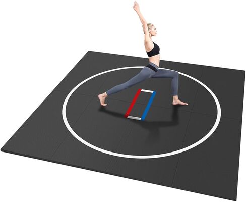 Generic 300x300 سم قابلة للطي XPE جيو جيتسو بساط تمرين الأرضية للمنزل، بساط تدريب الهبوط مقاوم للماء بسمك 1.18 بوصة لرياضة BJJ MMA للفنون القتالية والملاكمة والجودو in Saudi Arabia