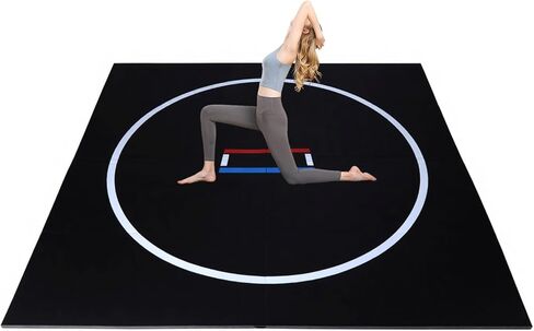 بساط سميك للمصارعة وBJJ مقاس 1.18 بوصة، تصميم قابل للطي متوفر بمقاس 10 × 10 أقدام و6.6 × 10 أقدام، بساط ناعم غير قابل للانزلاق للجوجيتسو والجودو والملاكمة والفنون القتالية واليوجا المنزلية in Kuwait