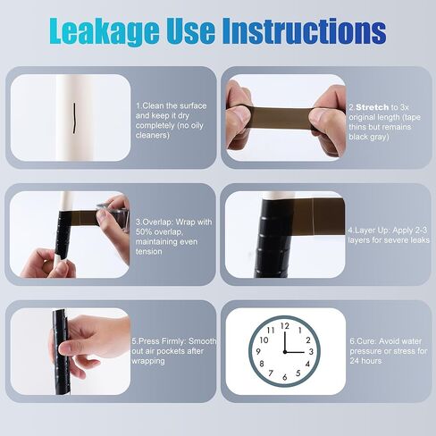 Lichamp Seal Self Fusing Silicone Tape, 1 Inch x 10 Feet x 10 Rolls, Total 100 Feet for Plumbing Leak Repair and Electric Wire Wrapping Tape in Saudi Arabia