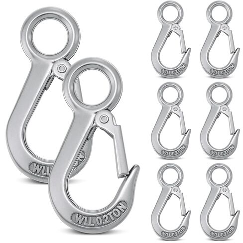Frienda 8 Pack Grab Slip Hooks Bulk 304 Stainless Steel 0.2t Lifting Hook Rigging Accessory 440 lbs. Work Load for Loading and Unloading of Goods, Mining Equipment, Land Transportation in Saudi Arabia