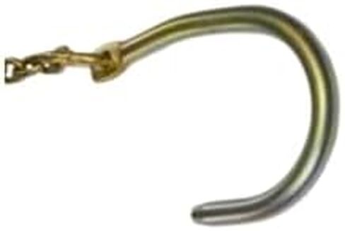 سلسلة محور العلامة التجارية ME مع خطاف J كبير الحجم وخطافات إمساك، خطافات سحب J، 5/16 بوصة × 4 بوصة درجة 70، زوج من الخطافات المنزلقة، ليس للتعافي، خطاف واسع جدًا، طول السلسلة 4 بوصة، خطافات J in Kuwait