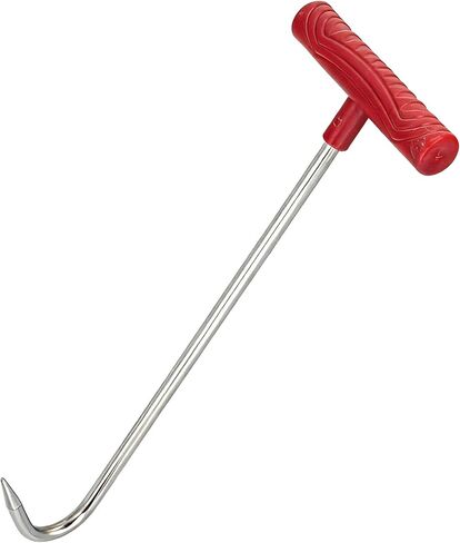 Heavy Duty 12''(30cm) T Shape Lifting Reaching Hook for Lifting Pulling Moving Manhole Covers, Storm Drains, Septic Tank Lids Door Pointed Head, Hand Meat Hook in Kuwait