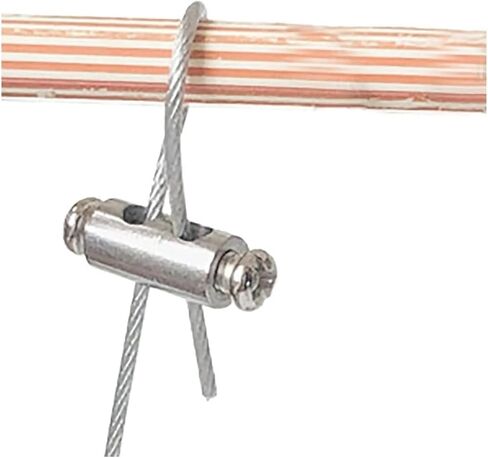 Double Hole Wire Rope Clamps Clothesline Suspension Cable Clamp Adjustable Screw Copper Lock Clip Hardware Fastener(20PCS) in Saudi Arabia
