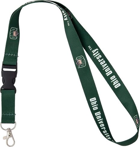 Desert Cactus Ohio University Lanyard Bobcats Car Keys ID Badge Holder Keychain Detachable Breakaway Snap Buckle (Black) in Kuwait