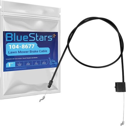 BlueStars 104-8677 Brake Cable - Compatible with Toro 22" Recycler Mowers 20001 20003 20005 20007 20008 20009 20012 20016 20019 20069 20071 20072 20094 - Replaces 1048677 290-935 in Kuwait
