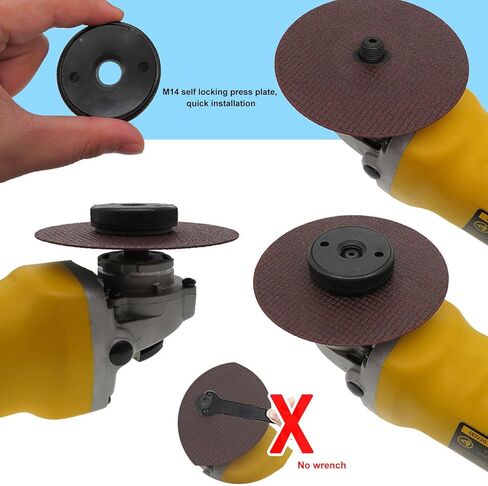 Angle Grinder Flange Nuts M14 Thread Quick Release Self Locking Pressure Plate for Cutting Wheels in Saudi Arabia