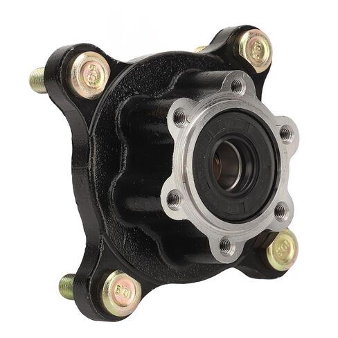 17mm Steel Alloy Front Hub Flange, Rustproof High Hardness, with 4 M10 Bolts, Easy Installation, for 110 150 250 Go Kart, Enhances Performance in Kuwait