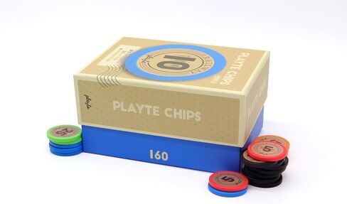 مجموعة رقائق البوكر المميزة - 80 قطعة ذات قيم مختلطة (من 1 إلى 100 دولار) - مركب الطين ثقيل الوزن 4.3 جرام (29.5 ملم) - عملات ورموز ألعاب الطاولة (العمر 14 عامًا فما فوق) in Kuwait