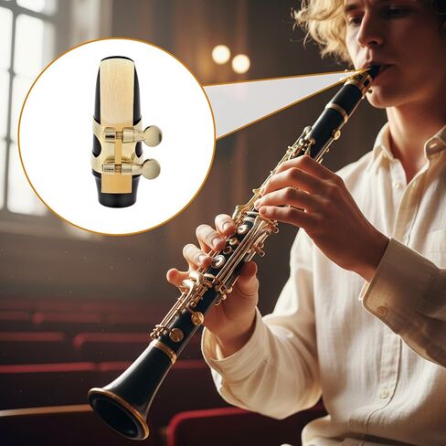 10 Packs B Clarinet Reeds 2.5 Strength with Velvet Bag & Plastic Box, Beginner & Student Practice Reeds, Thinner Reed Tip & Unfiled Cut for Clarinet, B Flat Replacement Clarinet Reeds in Kuwait