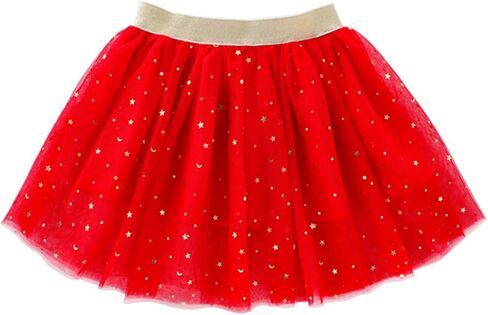 Princess Skirt Layered Baby Valentine's Day Dance Elastic Waist Vintage for Kids Girls Colour Ballet Midi Tutu in Saudi Arabia