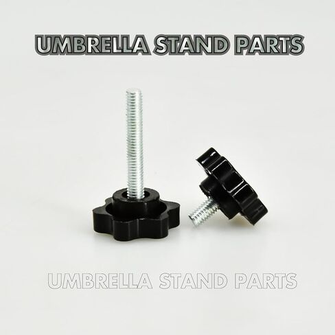 JUNCHEN M6 مقبض برغي لقط، 61 قطعة مقبض نجمة خيط، مقبض بلاستيكي على شكل سداسي لقط مقبض برغي شد اليد لاستبدال قاعدة المظلة in Kuwait