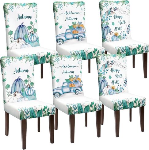 6 Pcs Easter Chair Covers Bunny Eggs Gnome Stretch Chair Slipcovers Spring Washable Removable Seat Covers Decorative Seat Protector for Dining Room Home Hotel Restaurant Kitchen Banquet Decor in Saudi Arabia