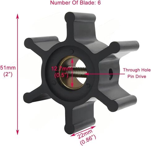1pcs 09-1026B Water Pump Impeller Kit in Kuwait