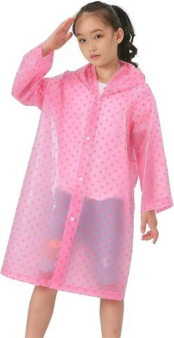2Pack EVA Waterproof Poncho,Lightweight Kids Unisex Raincoat in Kuwait