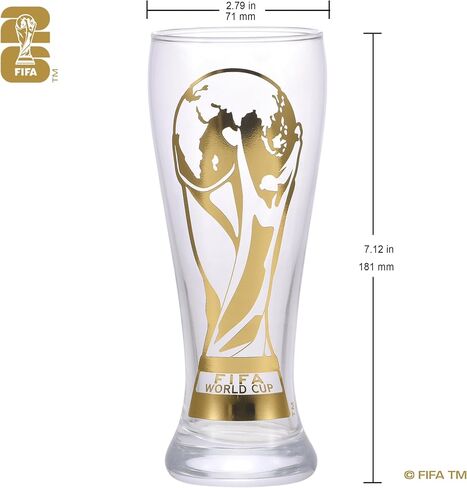 Official FIFA World Cup 2026 Edition -11oz Trophy Beer Glass​ - A Historic, Once-in-a-Lifetime Collector’s Item - Durable & Elegant, its Perfect for Everyday Enjoyment of Your Favorite Beers ​ in Kuwait