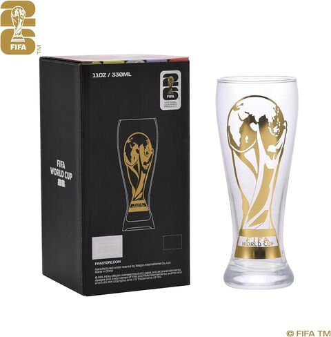 Official FIFA World Cup 2026 Edition -11oz Trophy Beer Glass​ - A Historic, Once-in-a-Lifetime Collector’s Item - Durable & Elegant, its Perfect for Everyday Enjoyment of Your Favorite Beers ​ in Kuwait