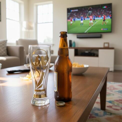 Official FIFA World Cup 2026 Edition -11oz Trophy Beer Glass​ - A Historic, Once-in-a-Lifetime Collector’s Item - Durable & Elegant, its Perfect for Everyday Enjoyment of Your Favorite Beers ​ in Kuwait