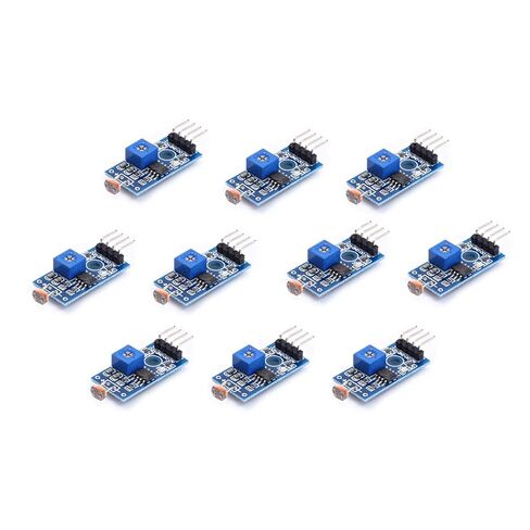 Teyleten Robot 5MM LDR وحدة استشعار حساس للضوء وحدة استشعار مقاومة تعتمد على الضوء الرقمي LM393 4 دبابيس لاردوينو 10 قطع in Saudi Arabia