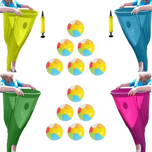 لعبة Granny Pants Yard، لعبة Granny Pants للحفلات الخارجية، لعبة Granny Pants في الهواء الطلق مع كرات نطاطة ومضخة ممتعة لم شمل العائلة وألعاب ساحة الكبار للمجموعات in Kuwait