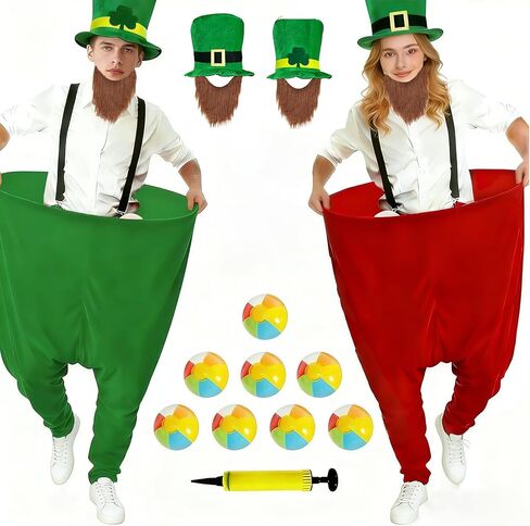 لعبة Granny Pants Yard، لعبة Granny Pants للحفلات الخارجية، لعبة Granny Pants في الهواء الطلق مع كرات نطاطة ومضخة ممتعة لم شمل العائلة وألعاب ساحة الكبار للمجموعات in Kuwait