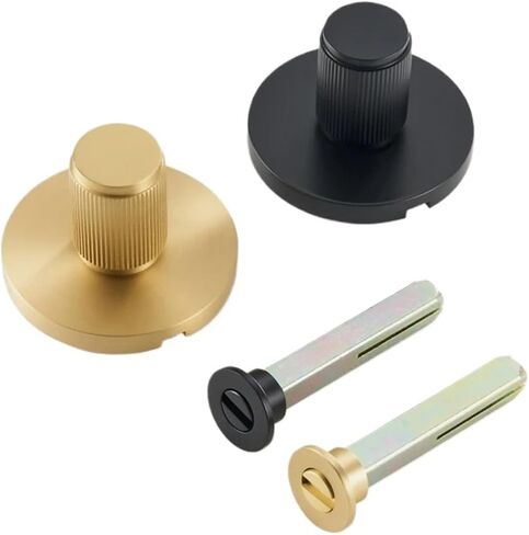 Dooroom Brass Linear Stripe Hidden Door Lock Matt Black Brushed 1Pcs(Left Handle-QBCF) in Saudi Arabia