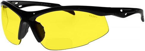 Bifocal Safety Glasses SB-9000 with Yellow Lenses (Yellow, 1, diopters) in Kuwait