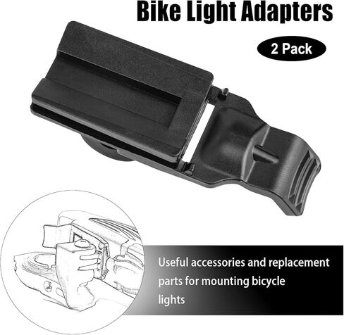 2pcs Bike Light Mount Adapter, Black Bicycle Flashlight Mount Holder Compatible with NiteRider Mako Lumina & Lumina Micro All Serious Headlight Computer Helmet Adapter in Saudi Arabia
