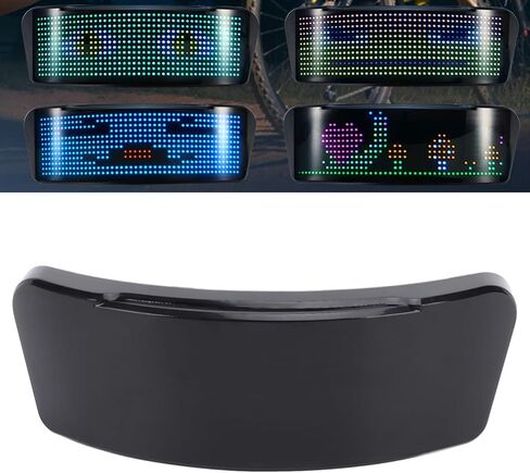 Motorcycle Helmet Light, Smart LED Bike Cycling Helmet Display Screen Light with Turn Signals, Bluetooth Programmable APP Customizable Helmet Tail Lights for Riding Cycling in Saudi Arabia