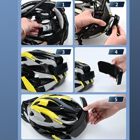 Motorcycle Helmet Light, Smart LED Bike Cycling Helmet Display Screen Light with Turn Signals, Bluetooth Programmable APP Customizable Helmet Tail Lights for Riding Cycling in Saudi Arabia