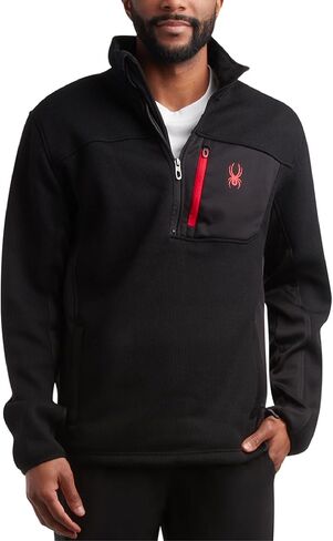 Spyder Mens Quarter Zip Pullover Sweatshirt - Classic Fleece 1/4 Zip Pullover Mens Golf Shirts for Workout Hiking Running in Kuwait