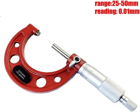 0-25mm-50mm-75mm-100mm Outside Micrometer Set with Standards Ratchet Stop 0-100mm Range 0.01mm Graduation (4 Piece Set) in Saudi Arabia